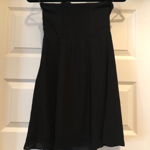 Strapless Black Cocktail Dress - Size 2 - Picture 3 of 4